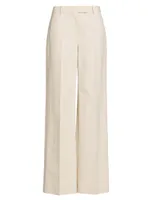 Banew Pleated Straight-Leg Pants