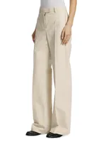 Banew Pleated Straight-Leg Pants