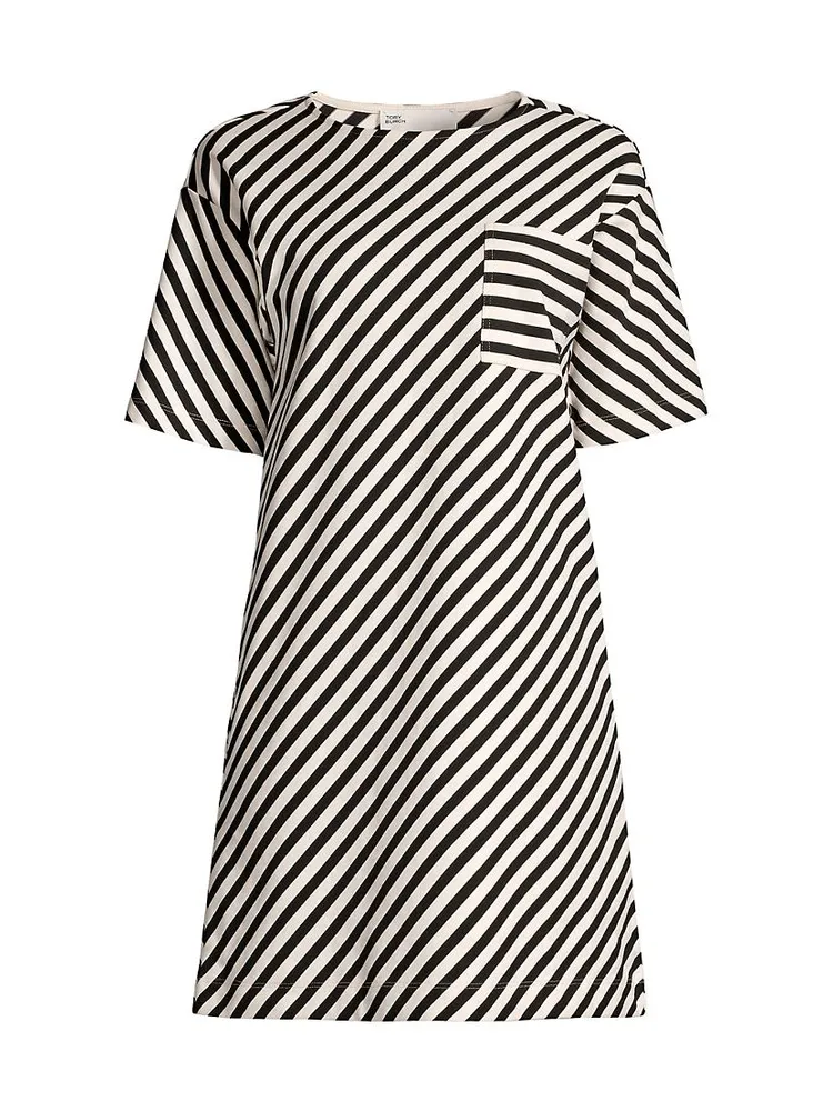 Cotton Striped T-Shirt Minidress