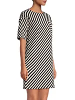 Cotton Striped T-Shirt Minidress