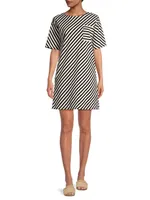 Cotton Striped T-Shirt Minidress