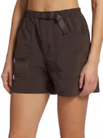 Nylon 4" Buckled Shorts