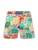 Baby Boy's, Little Boy's & Oceanic Print Swim Shorts