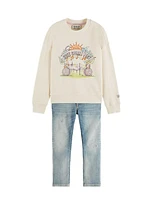 Little Girl's & Girl's 'Free Spirit' Graphic Sweatshirt