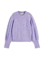 Little Girl's & Voluminous Sleeve Sweater