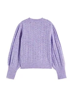 Little Girl's & Girl's Voluminous Sleeve Sweater