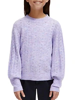 Little Girl's & Girl's Voluminous Sleeve Sweater