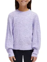 Little Girl's & Voluminous Sleeve Sweater