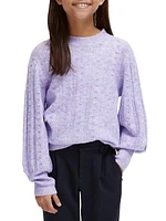 Little Girl's & Girl's Voluminous Sleeve Sweater