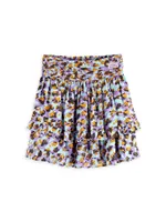 Girl's Leopard Print Mini Skirt