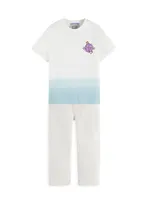 Little Girl's & Logo Disco Dip-Dye T-Shirt