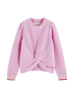 Little Girl's & Girl's Knotted Sweater