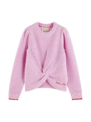 Little Girl's & Knotted Sweater