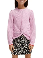 Little Girl's & Girl's Knotted Sweater