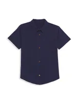 Little Boy's & Collared Short-Sleeve Shirt
