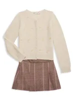 Little Girl's & Glen Plaid Wool Skirt