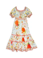 Little Girl's & Girl's Ribbon Maxi Dress