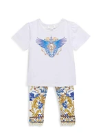 Baby Girl's Print Frill Leggings