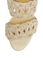 Sammy 50MM Braided Leather Sandals