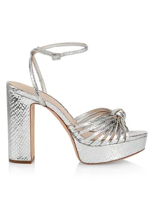 Rivka 115MM Leather Knot Platform Sandals
