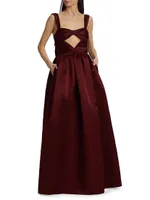 Francesca Silk Cut-Out Gown