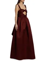 Francesca Silk Cut-Out Gown