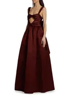 Francesca Silk Cut-Out Gown