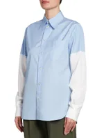Colorblocked Poplin Shirt