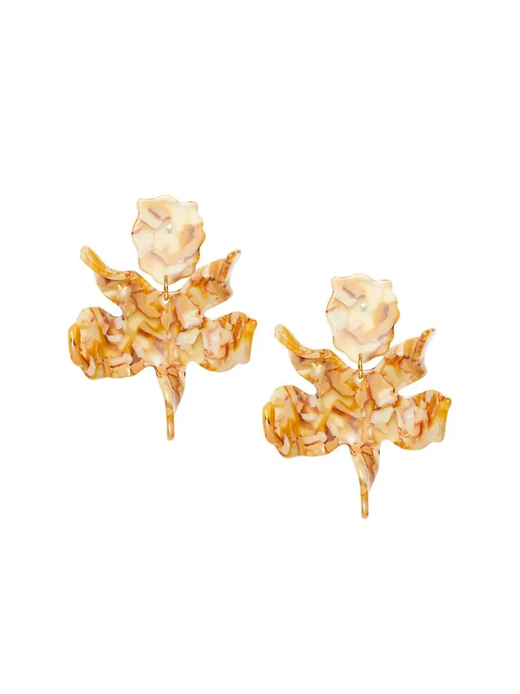 Paper Lily Marbelized Acetate Drop Earrings