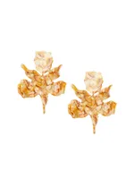 Paper Lily Marbelized Acetate Drop Earrings