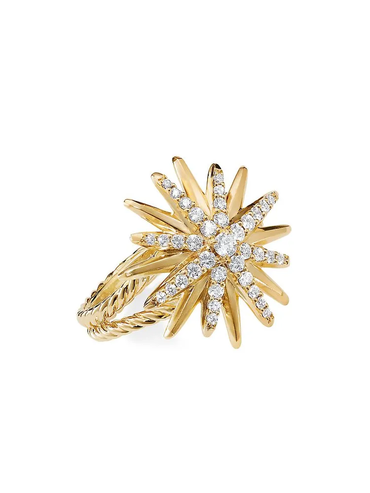 The Starburst 18K Yellow Gold & Diamond Pavé Ring