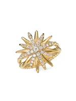 The Starburst 18K Yellow Gold & Diamond Pavé Ring