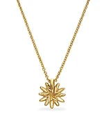 Petite Starburst Station Necklace In 18K Yellow Gold With Diamonds