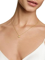 Petite Starburst Station Necklace In 18K Yellow Gold With Diamonds