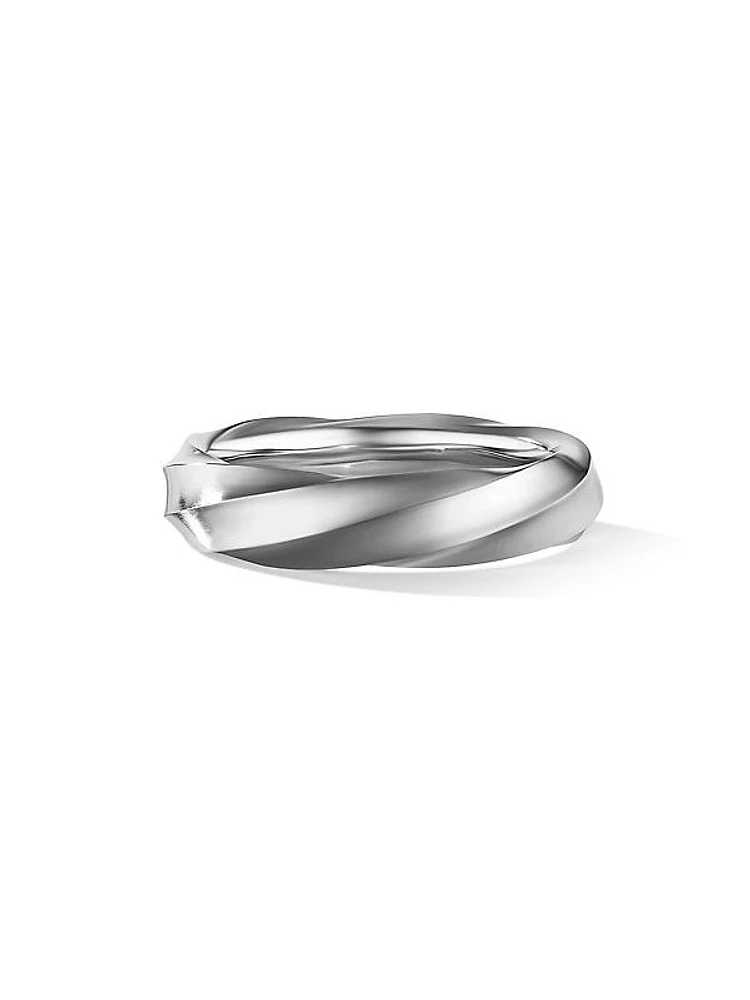 Cable Edge Sterling Silver Band Ring