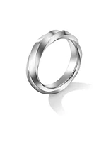 Cable Edge Sterling Silver Band Ring