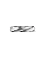 Cable Edge Sterling Silver Band Ring