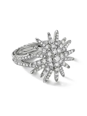 Starburst Ring 18K White Gold With Full Pavé Diamonds