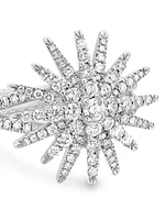 Starburst Ring 18K White Gold With Full Pavé Diamonds