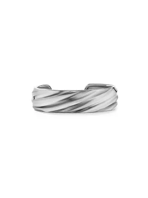 Cable Edge Bracelet Sterling Silver