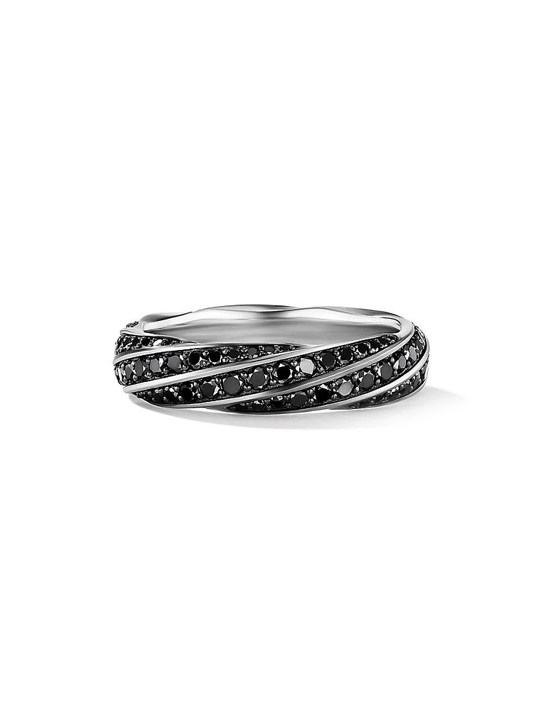 Cable Edge Diamond Band Ring