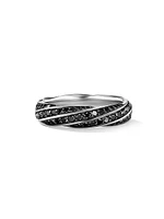 Cable Edge Diamond Band Ring