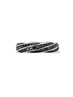 Cable Edge Diamond Band Ring