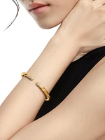 Cable Edge Bracelet 18K Yellow Gold With Pavé Diamonds