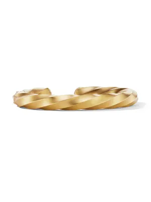 Cable Edge Cuff Bracelet 18K Yellow Gold/9MM