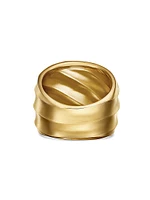 Cable Edge Saddle Ring 18K Yellow Gold