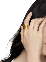 Cable Edge Saddle Ring 18K Yellow Gold