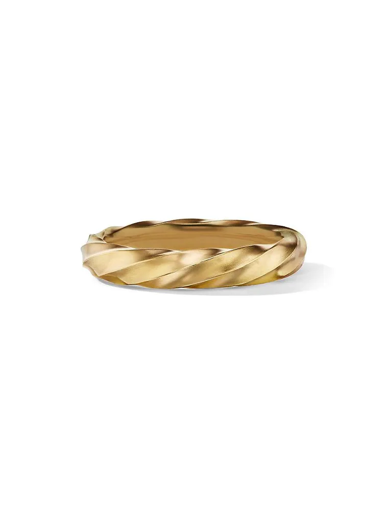 Cable Edge Band Ring 18K Yellow Gold