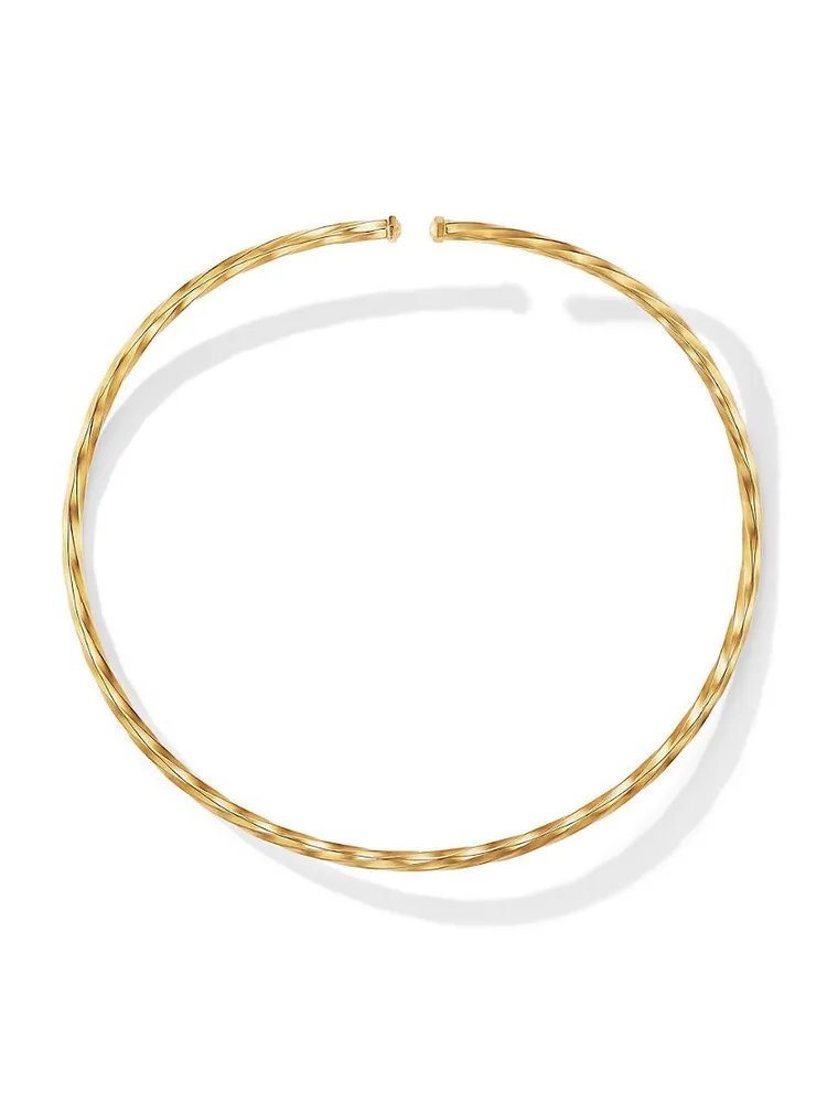 Cable Edge Collar Necklace 18K Yellow Gold