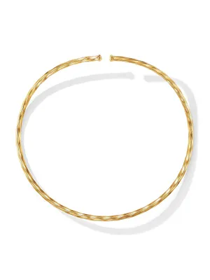 Cable Edge Collar Necklace 18K Yellow Gold